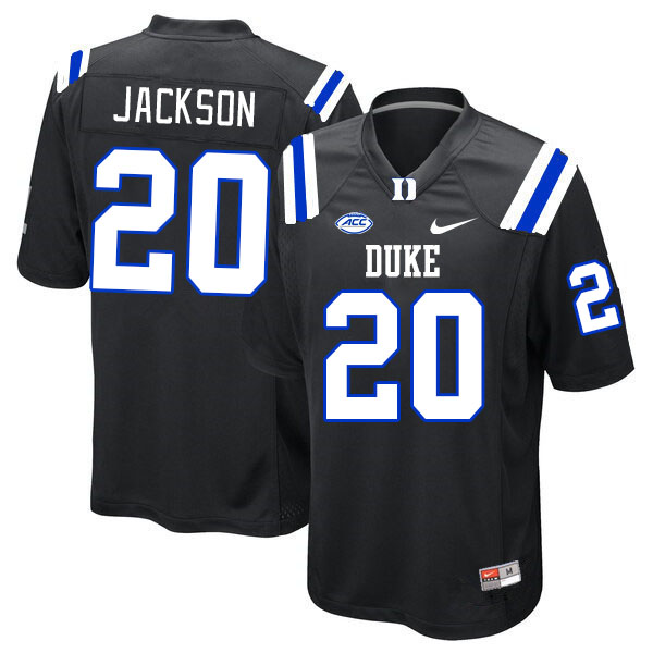 Men #20 Zach Jackson Duke Blue Devils College Football Jerseys Stitched-Black